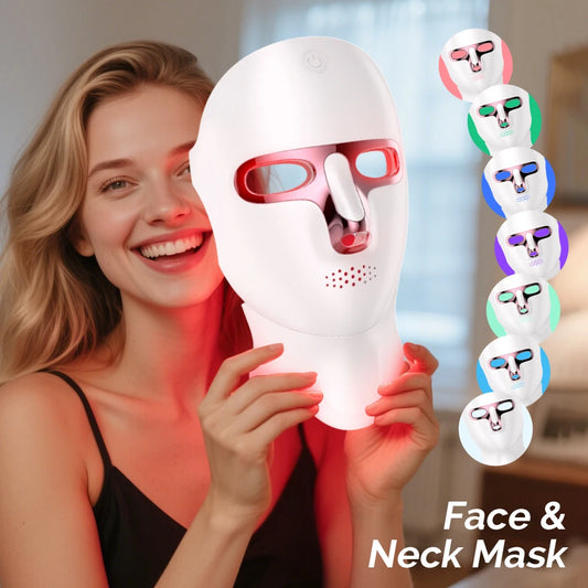 Glowory™ Wireless 7-Color LED Face & Neck Mask