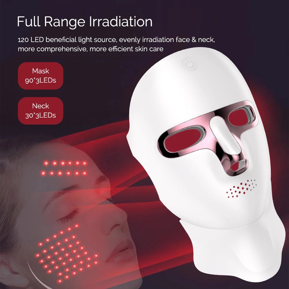 Glowory™  Wireless 7-Color LED Face & Neck Mask